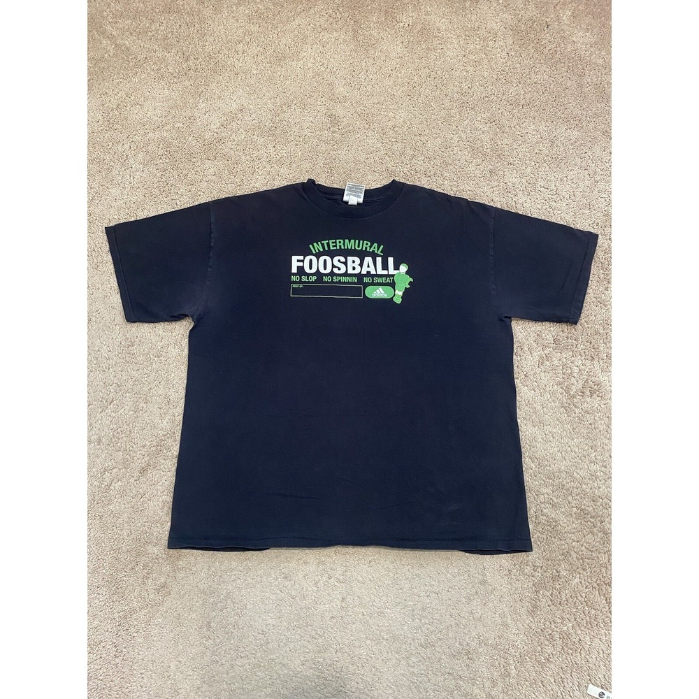 Vintage 90s Adidas Intramural Foosball T-Shirt Size XL